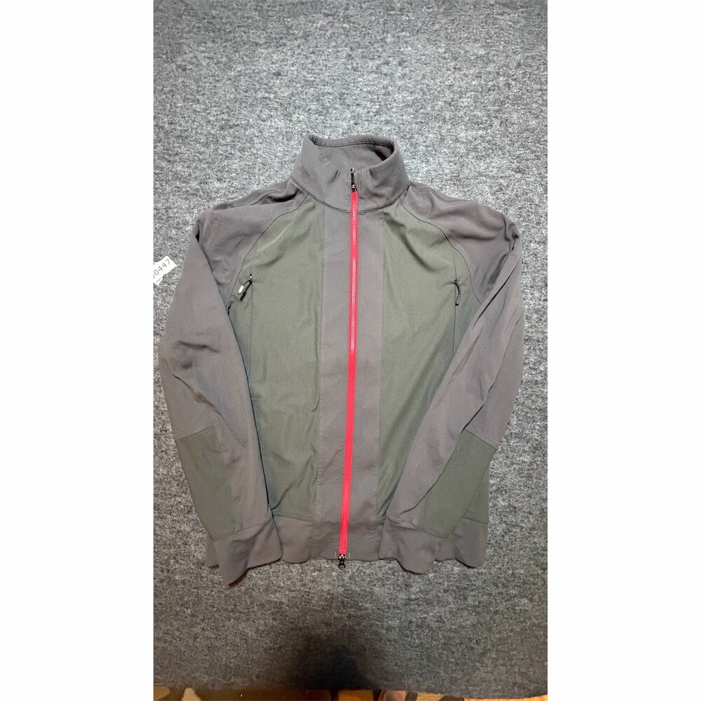 Lululemon Tactic Jacket Mens Size L Gray Olive Colorblock Full Zip Track Jacket